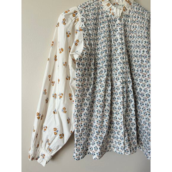 DOEN Silene Top in Floral Meadow Mixed Print XS - Picture 5 of 12